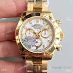 Replica Rolex Daytona Yellow Gold White Dial 7750 Automatic Watch
